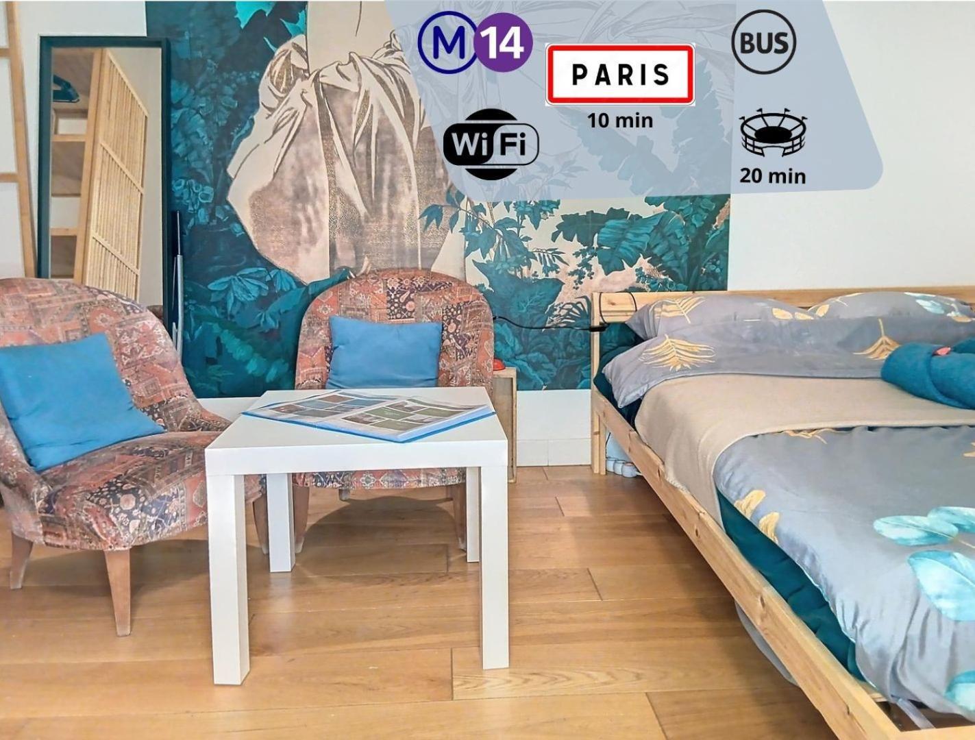Le Chic Audonien - Cozy Nest Before Gates Of Paris - Access From Cdg & Orly Airports - Wi-Fi - Smart Tv Appartement Saint-Ouen  Buitenkant foto